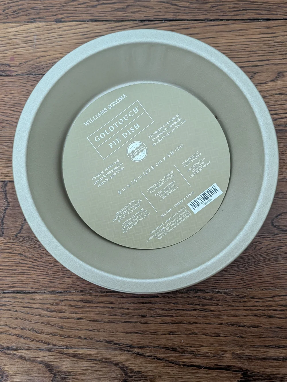 Williams Sonoma Goldtouch Pie Dish - Gold